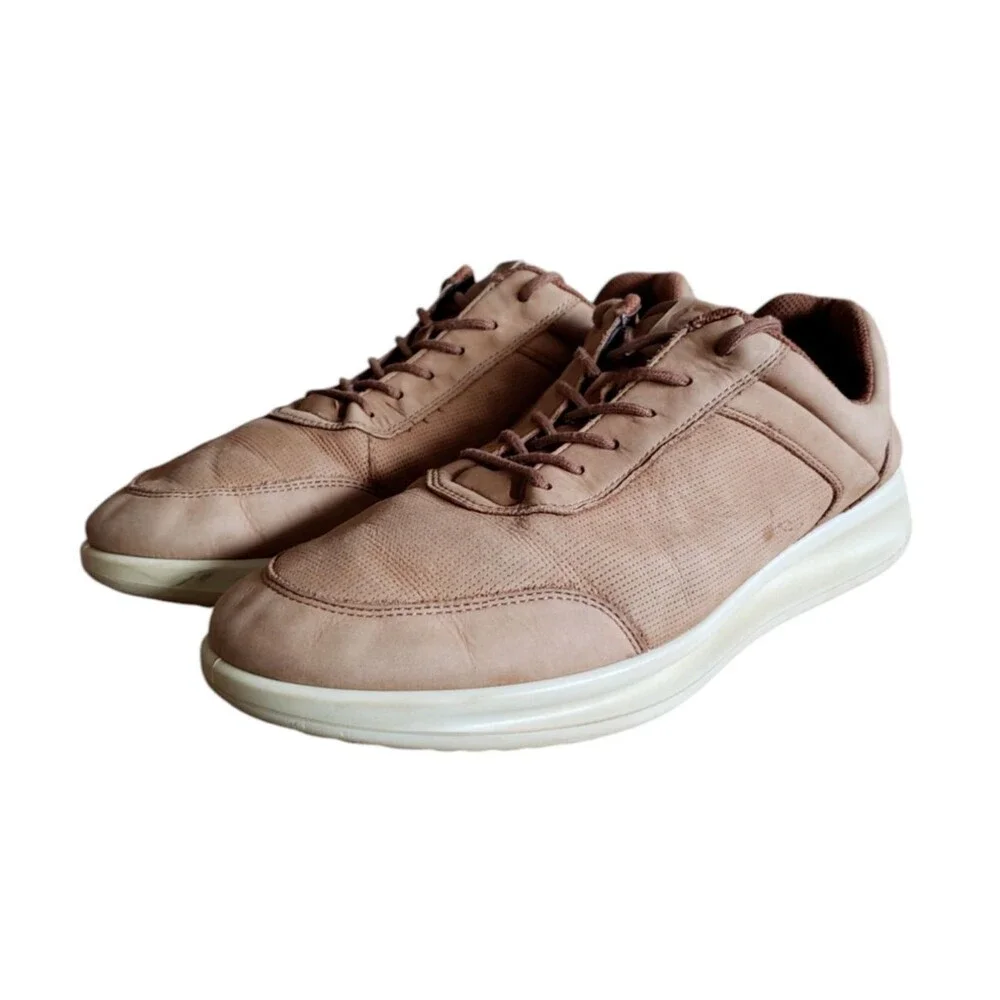 Men’s Ecco Aquet Tie Oxford Shoes Size 9 EU 43 Beige Shoes Sneakers